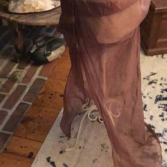 Tojha Marceline Asymmetrical Brown Dress - Picture 7 of 9